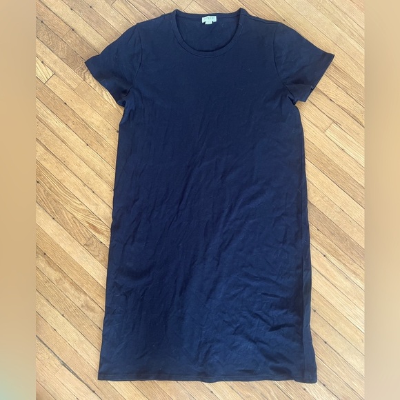 J. Crew 100% Cotton Black T-Shirt Dress | Size Small - Picture 3 of 6